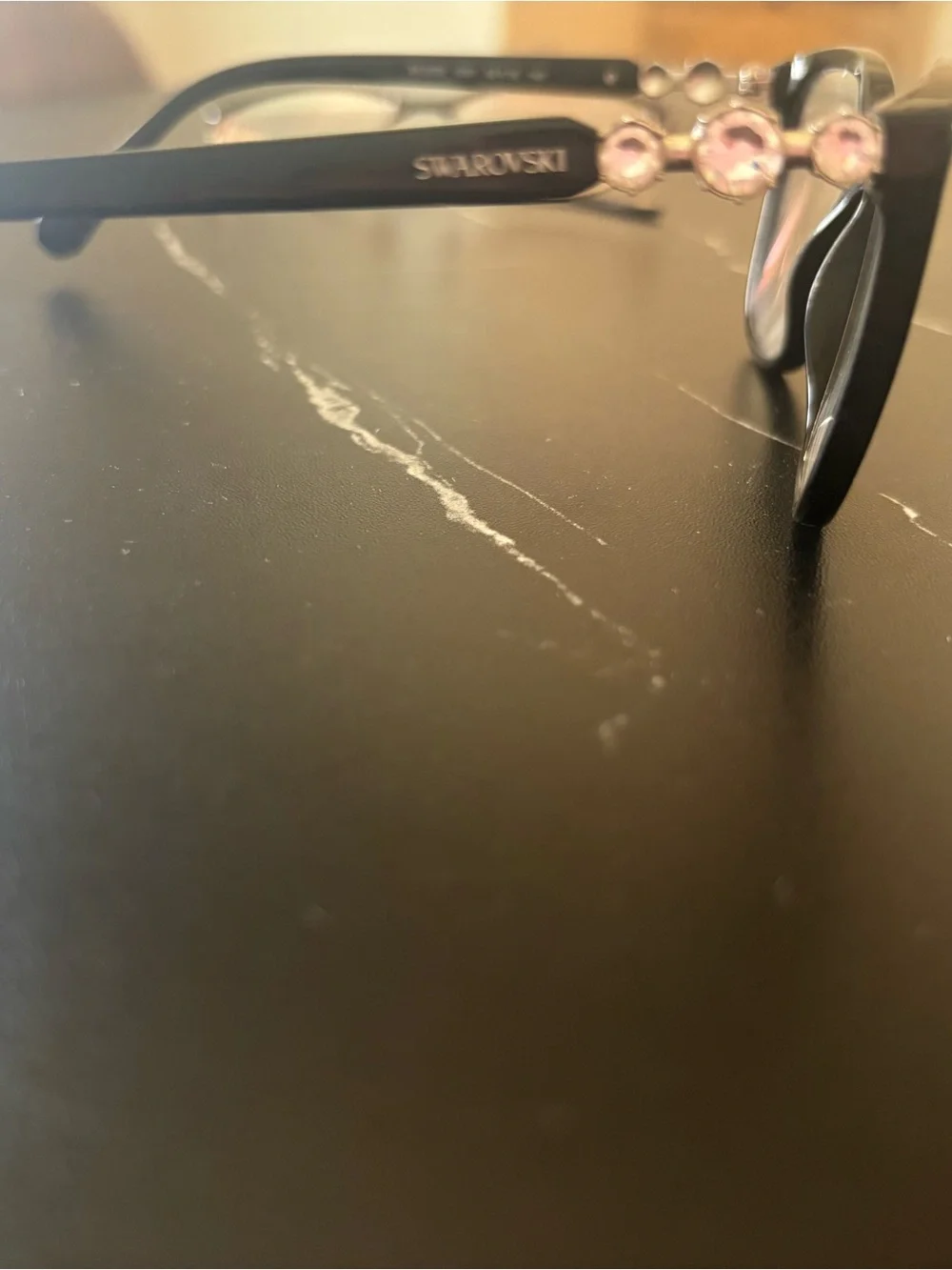Swarovski Black Cat-Eye Women's Glasses